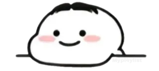🍚 fofo, kawaii, desenho animado, corar, adorável whatsapp sticker