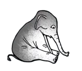 😐 Elefant, Tier, Säugetier whatsapp sticker