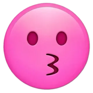 😗 Emoji, Hồng, Hôn, Mặt, Biểu cảm, Yêu whatsapp sticker