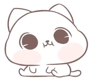 💭 แมว, น่ารัก, คาวาอิ, สัตว์, สติกเกอร์ telegram sticker