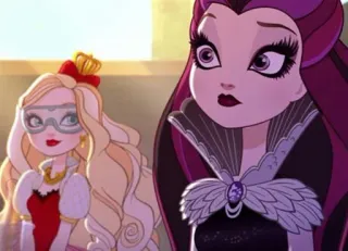 😳 Raven Queen Ever After High анимированные, мультфильмы, девушки, фэнтези, персонажи telegram sticker