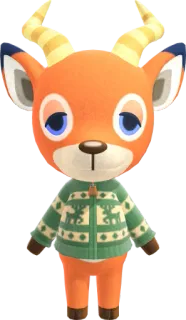🦌 Beau Animal Crossing Beau, Animal Crossing, Hirsch, Videospiel, Charakter, süß telegram sticker