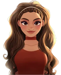 👸 женщина, мультфильм, портрет, женский, девушка, человек telegram sticker
