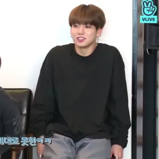 🔚 Jungkook 제대로 못한ㅋㅋ K-Pop, Sänger, Boyband, Koreanisch, Musik, Unterhaltung whatsapp sticker