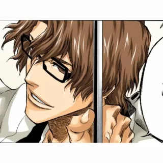 🧬 Sosuke Aizen Bleach 애니메이션, 안경, 캐릭터, 만화, 아이젠 telegram sticker