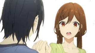 ❤ Anime, Horimiya, Ragazza, Arrabbiata, Spaventata telegram sticker