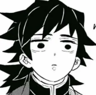 🖤 Giyu Tomioka Demon Slayer Anime, Manga, Demon Slayer, Giyu Tomioka, Divertente, Faccia, Espressione whatsapp sticker