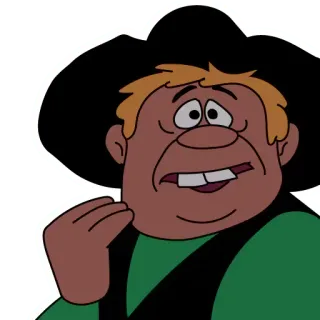 😅 cartoon, character, man, worried, expression, animated telegram sticker