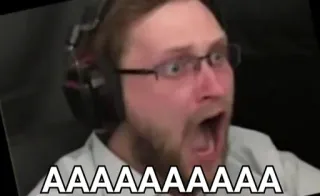 😱 AAAAAAAAAAAA scream, panic, shock, fear, distress telegram sticker