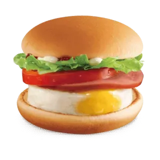 🍔 burger, food, sandwich, egg, tomato, lettuce, bun, meal telegram sticker