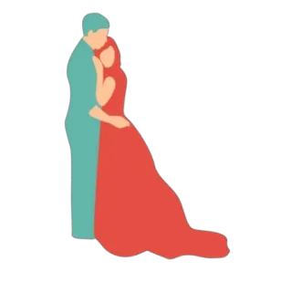 😘 coppia, abbraccio, amore, romanticismo, matrimonio, relazione whatsapp sticker