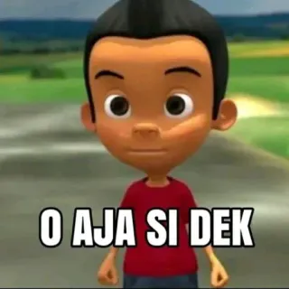 🗿 O AJA SI DEK cartoon, meme, expression, character telegram sticker