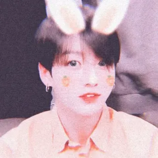 🐇 Jungkook kpop, bunny, singer, face, celebrity, sticker telegram sticker
