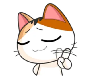 😾 Katze, Frieden, Emoji, Süß, Cartoon, Tier telegram sticker