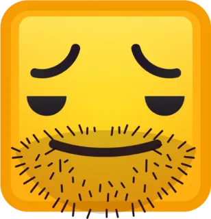 👴 Emoji, Sedih, Jenggot, Kuning telegram sticker
