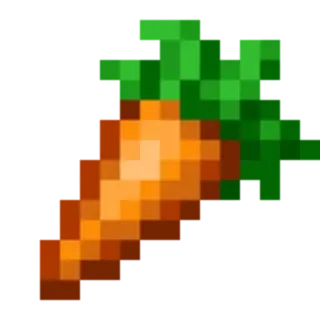 🥕 carrot, vegetable, food, pixel art telegram sticker
