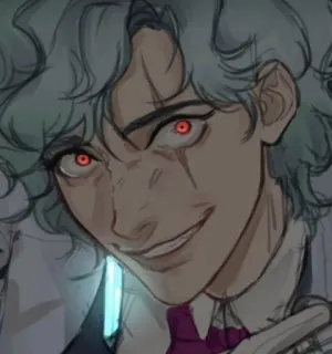 🤯 Anime, Manga, Porträt, Böse, Grinsen, Charakter telegram sticker