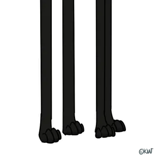🦵 animale, gamba, gambe, zampa telegram sticker