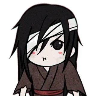 😡 Anime, Chibi, Bandage, Manga, Gewond, Aziatisch, Schattig, Animatie telegram sticker