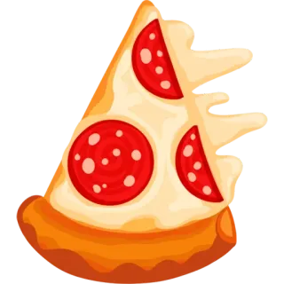 🍕 pizza, comida, pepperoni, fatia, italiano telegram sticker