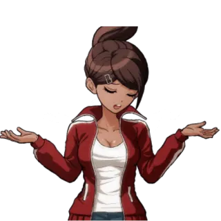😫 Aoi Asahina Danganronpa Anime, Ragazza, Scrollata di spalle, Aoi Asahina, Danganronpa telegram sticker