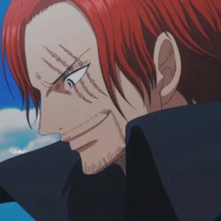 ⭕ Shanks One Piece Shanks, One Piece, Anime, Rotes Haar, Pirat, Lächeln telegram sticker