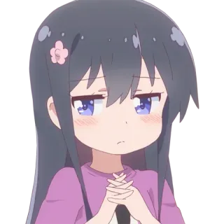 😶 anime, girl, cute, cartoon, character, manga whatsapp sticker