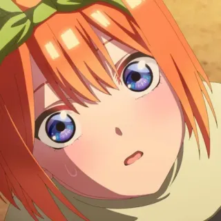 😶 anime, retrato, desenho animado, personagem, cabelo laranja, olhos azuis telegram sticker