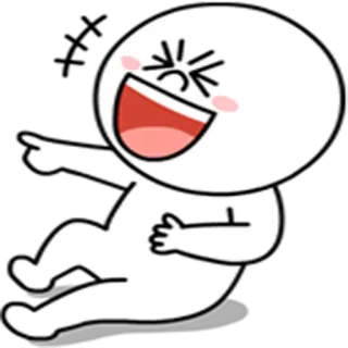 😆 หัวเราะ, การ์ตูน, ความสุข, ร่าเริง, น่ารัก, ตลก telegram sticker