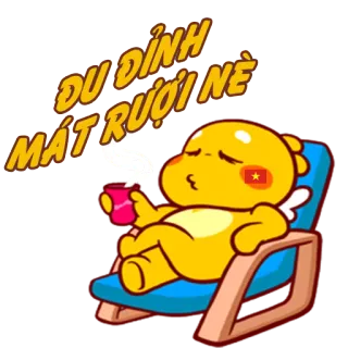 😐 ĐU ĐỈNH RƯỢI NÈ MÁT RƯỢI whatsapp sticker