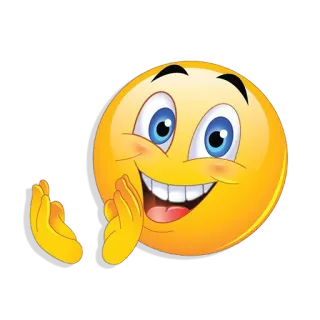👏 Emoji, Sorriso, Aplausos, Feliz, Amarelo telegram sticker