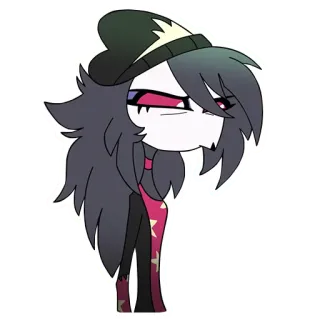 😏 Loona Helluva Boss Anime, Desenho animado, Cérbero, Gótico, Demônio telegram sticker