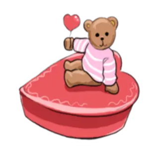 ❤ Teddybär, Herz, Liebe, süß, Valentinstag whatsapp sticker