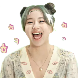 🤣 Chaeyoung ㅋ K-pop, Girl group, TWICE, Idol, Cantor, Coreano telegram sticker