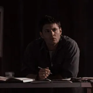 🍫 Dean Winchester Supernatural hombre, diario, escritura, programa de televisión whatsapp sticker