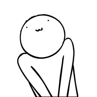 🤓 Blob, Fofo, Minimalista, Feliz, Boneco Palito, Desenho telegram sticker