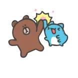 👏 urso, animal, toca aqui, fofo, amizade telegram sticker