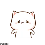 ๐ cat, angry, cute, white, cartoon telegram sticker