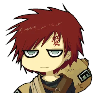 🙁 Gaara Naruto 愛 Anime, Karakter, Gaara, Naruto, Stiker whatsapp sticker