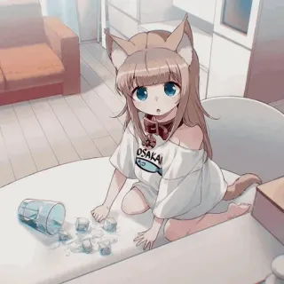 Osakana neko chan  kinako telegram stickers