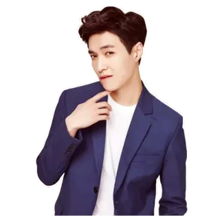 🤔 uomo, completo, coreano, asiatico, ritratto, bello telegram sticker