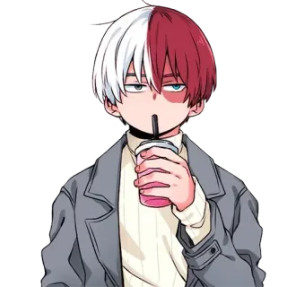 🥤 Shoto Todoroki My Hero Academia Anime, Karakter, Shoto Todoroki, My Hero Academia whatsapp sticker