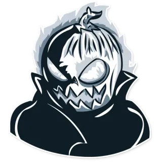 😡 zucca, halloween, spaventoso, faccia, spettrale, lanterna di zucca, adesivo telegram sticker