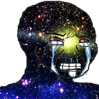 😭 wojak, crying, meme, galaxy, sad, distressed telegram sticker