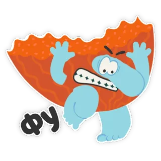 🤮 ФУ Desenho animado, Expressão, Comida, Nojo, Laranja telegram sticker