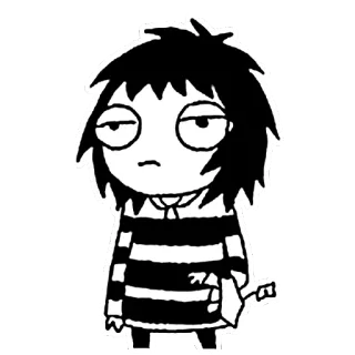 😕 desenho animado, personagem, expressão, quadrinho, cansado, monocromático, desenho whatsapp sticker