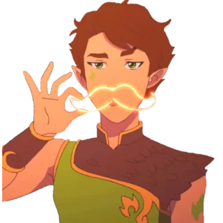 🤨 elf, cartoon, lustig, schnurrbart, süß, figur, fantasy whatsapp sticker