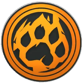 😄 Pfote, Tier, Bär, Wolf, Feuer, Logo telegram sticker