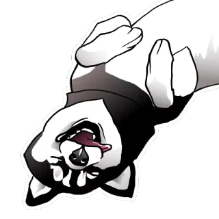 🙃 chó, động vật, dễ thương, husky, hiếu động telegram sticker