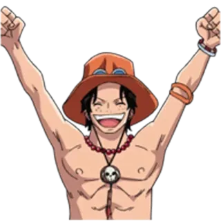 😄 Portgas D. Ace One Piece anime, one piece, character, pirate, ace telegram sticker